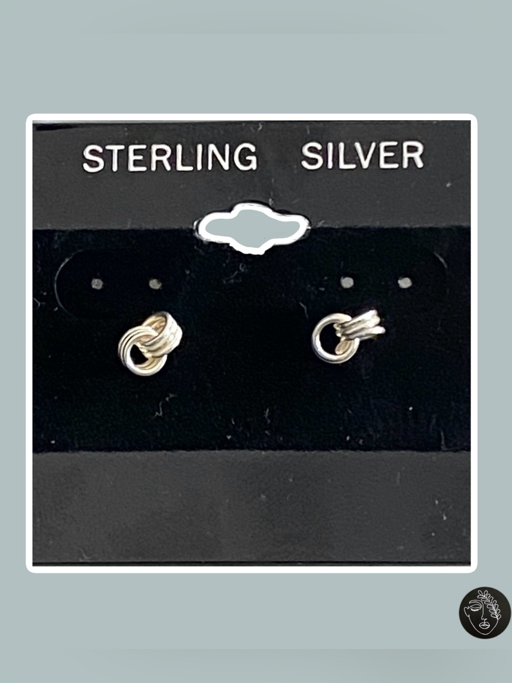 VTG NWT 925 Sterling Silver Love Knot Stud Earrings 8mm Boho Minimalist Gift